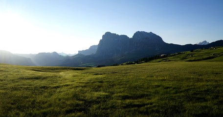 Wiesen und Berglandschaft / Südtirol / Seiser Alm