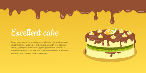 Delicious Cake. Excellent Cake. Strawberry Pie