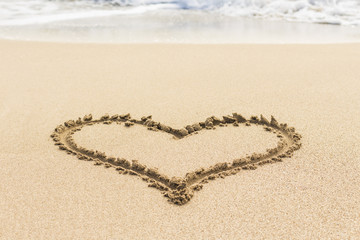 Heart on the beach