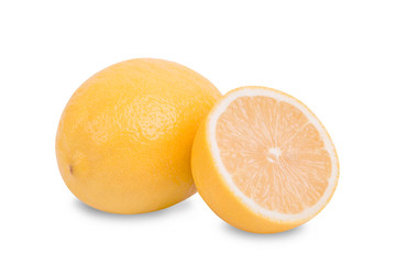 Lemons on a white background