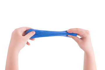 Slime. Games mucus in child's hands