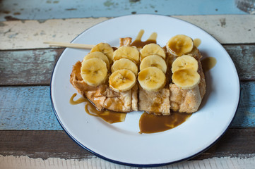 Caramel banana toast