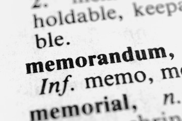 Obraz premium Memorandum