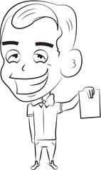 Student showing a paper