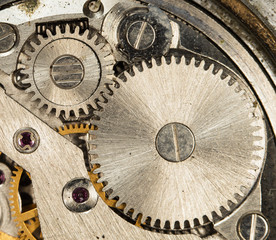 clockwork old mechanical watch, high resolution and detail

