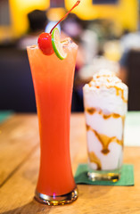 cocktail and milk shake