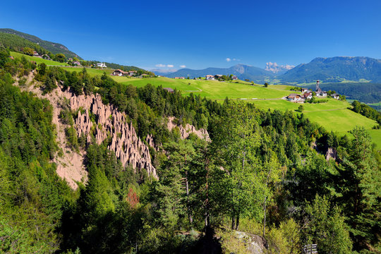Earth pyramids of South Tyrol, Renon/Ritten region, Italy