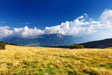 Spectacular view of majestic rocky mountains of Dolomites