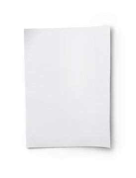 White blank sheet of paper