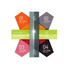 Abstract background, geometric infographic option templates