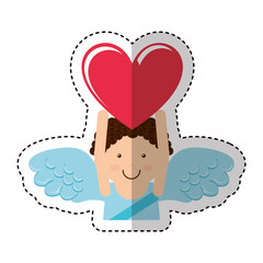 cupid angel character icon vector illustration design