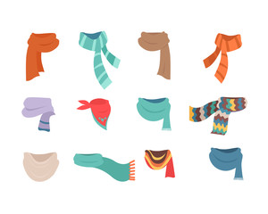 Set of Scarves for Cold Weather to Boys and Girls