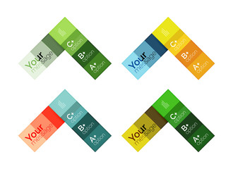 Vector color stripes infographics templates