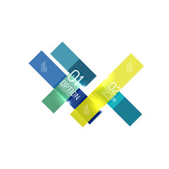 Infographics geometric business template