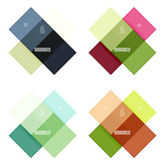 Abstract geometric line infographic templates