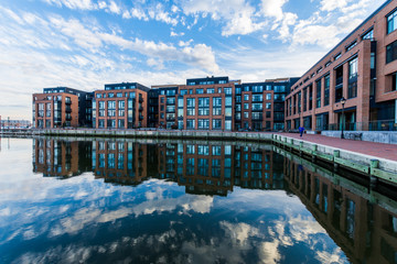 Union Wharf With Reflections off the Water in Baltimore, Marylan