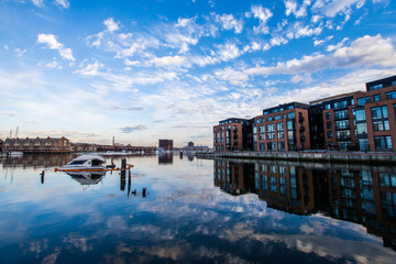 Union Wharf With Reflections off the Water in Baltimore, Marylan