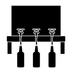 black beer dispensers icon image design, vector illustration