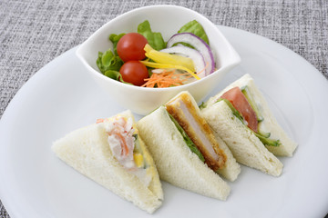 Sandwich and salad