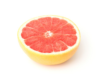 Fototapeta na wymiar pink grapefruit on a white background