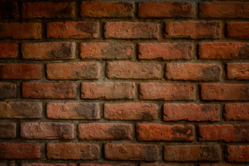texture of decorative red brick wall pattern