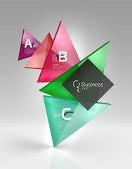 3d triangle modern composition