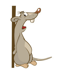  Illustration of a Cute Rat. Cartoon Character