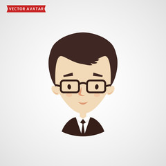 Face of young man. Businessman avatar.