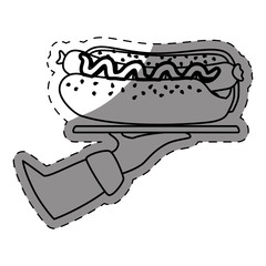 hot dog fast food orders icon, vector illustration design