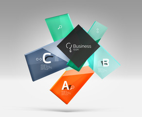 Vector 3d geometric abstract background template