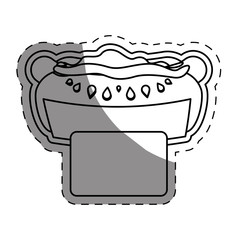 hot dog fast food icoon, vector illustration image