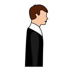 young man avatar character vector illustration design