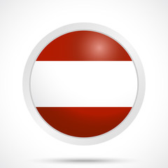 Round sticker tag. Blank vector icons in red color with a white insert in the middle.
