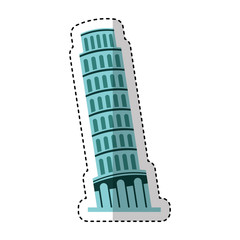 piza tower isolated icon vector illustration design
