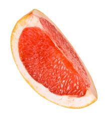 Grapefruit auf Weiß