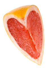 Grapefruit auf Weiß