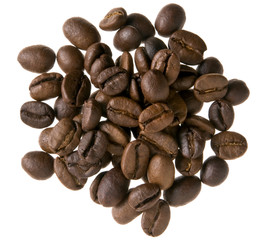 coffee beans isolated on white