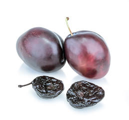 isolated plums