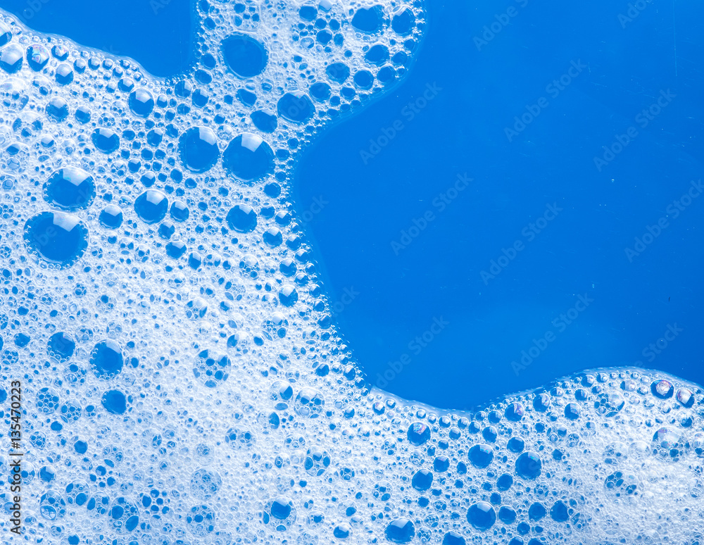 Wall mural abstract blue foam surface background