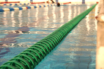 Dividers of paths in the big swimming pool