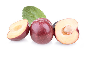 isolated plums