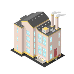 Isometric Factory warehouse icon.

A vector illustration of a large production and storage facility. 