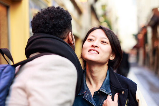 Young Adults Kissing