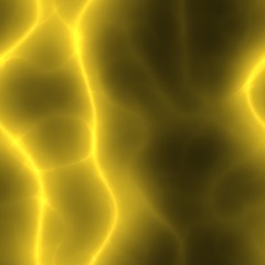 Yellow electric curvy lines in dark seamless background