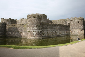 Fototapeta na wymiar The medieval Beaumaris Castle in Wales, Great Britain