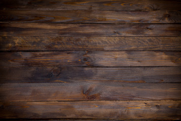 Dark wooden planks background horizontal with space