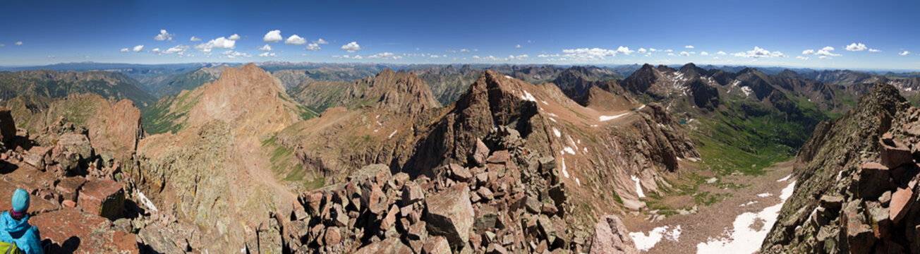 Mount Eolus Summit Panorama