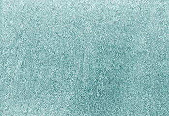 Cyan color cotton towel texture.