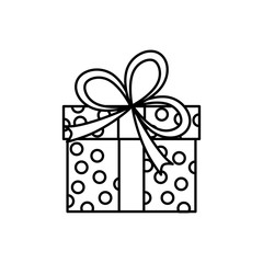 Gift present box icon vector illustration graphic design