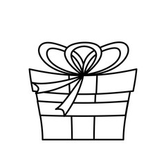 Gift present box icon vector illustration graphic design